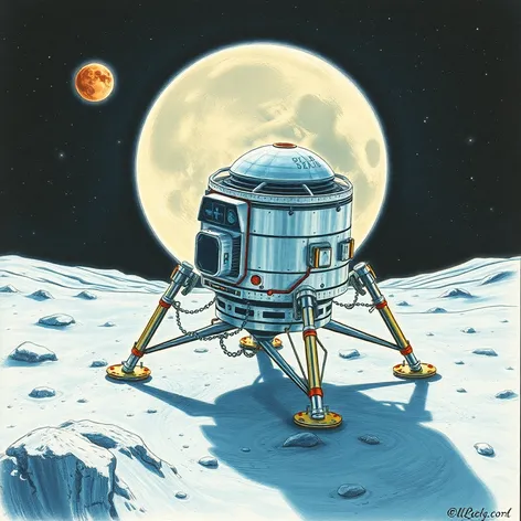 moon lander drawing