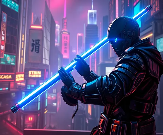 cyberpunk laser katana