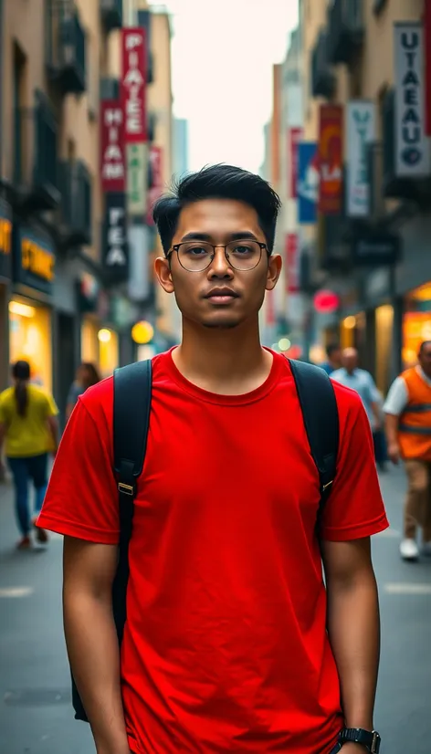 red t shirt