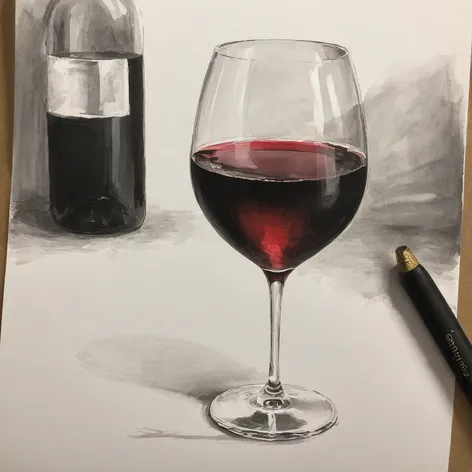 wine glass drawing