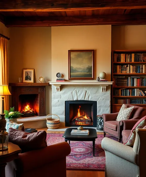 fireplace bookcase