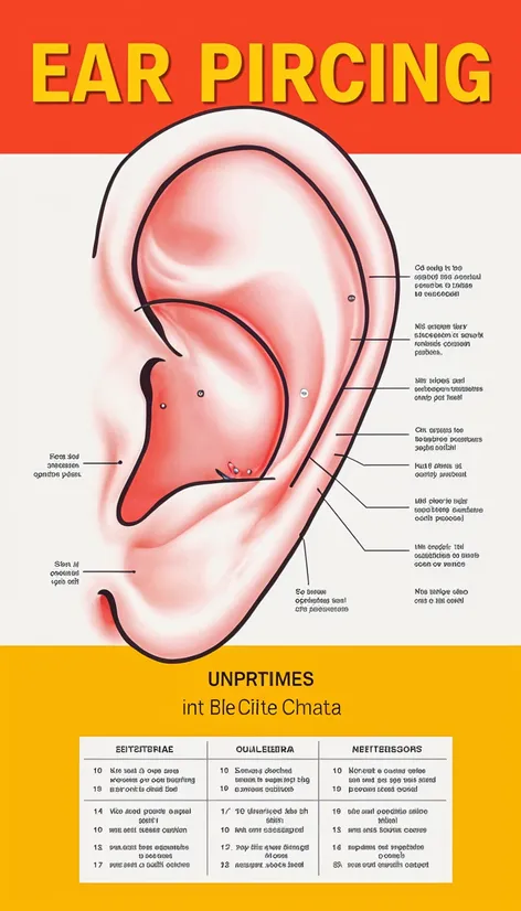 ear piercing chart