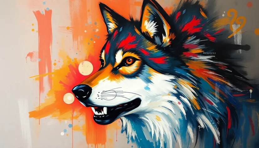 canvas art wolf