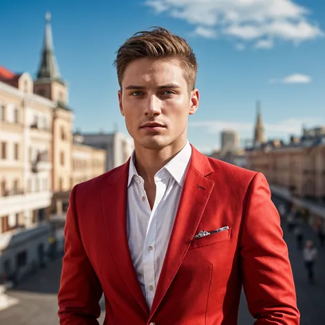 Russian male model in