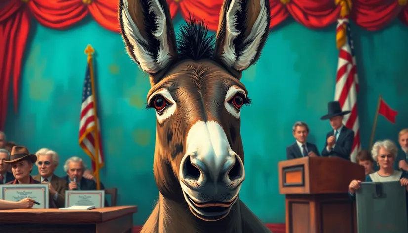 paintings democratic donkey