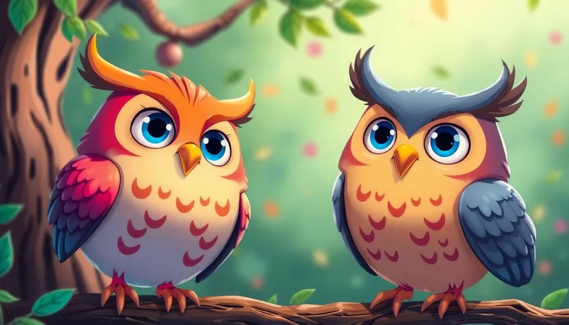 cartoon images of owls