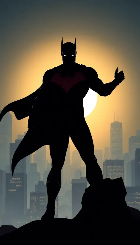 superhero facing away sillhouette