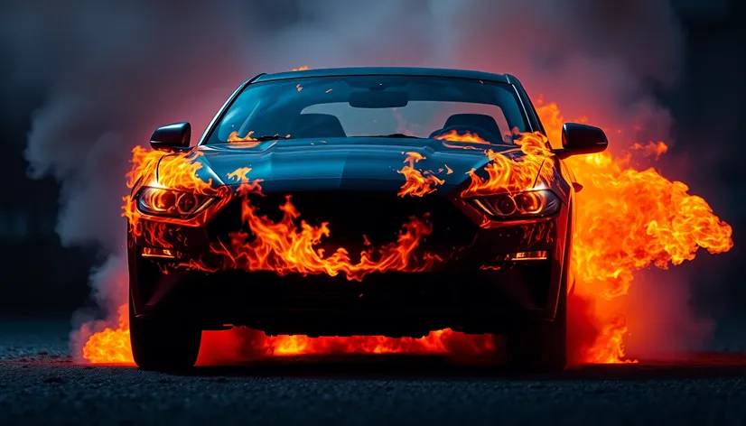 car flames