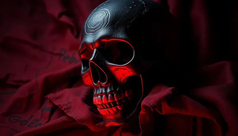 red and black skull