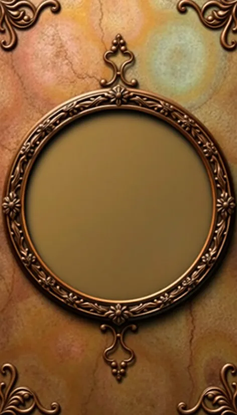 copper frame circle clipart