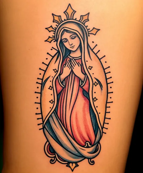 virgin mary tattoo