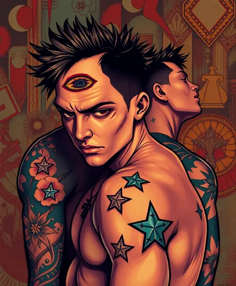 guys with star tattoos