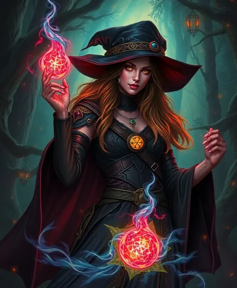 d&d female warlock