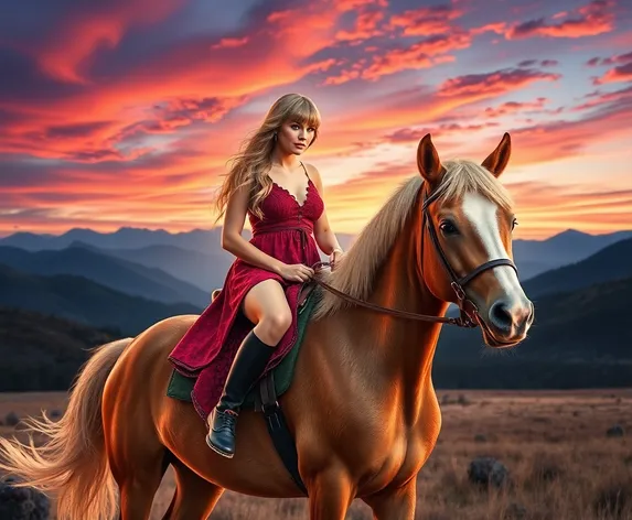 taylor swift riding a