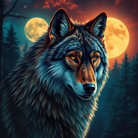 drawing of a wolf