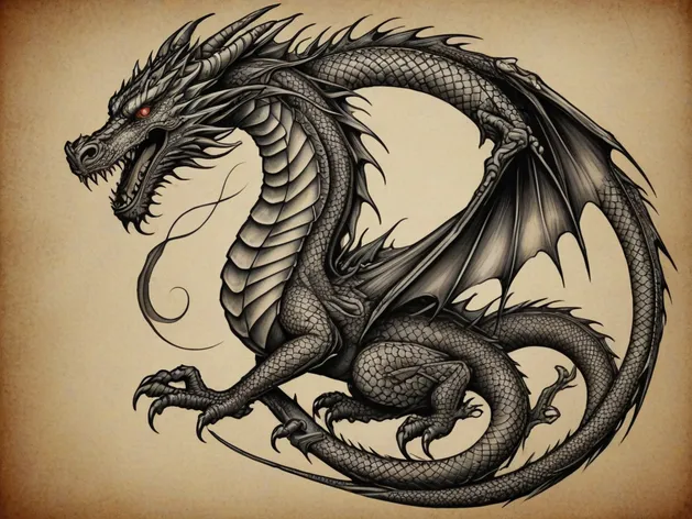simple dragon tattoo