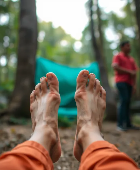 candid feet