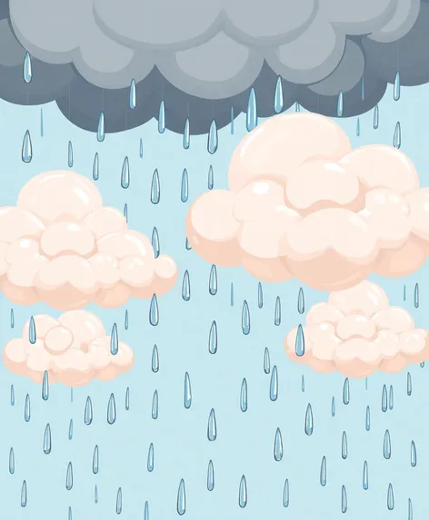 clouds and rain cartoon