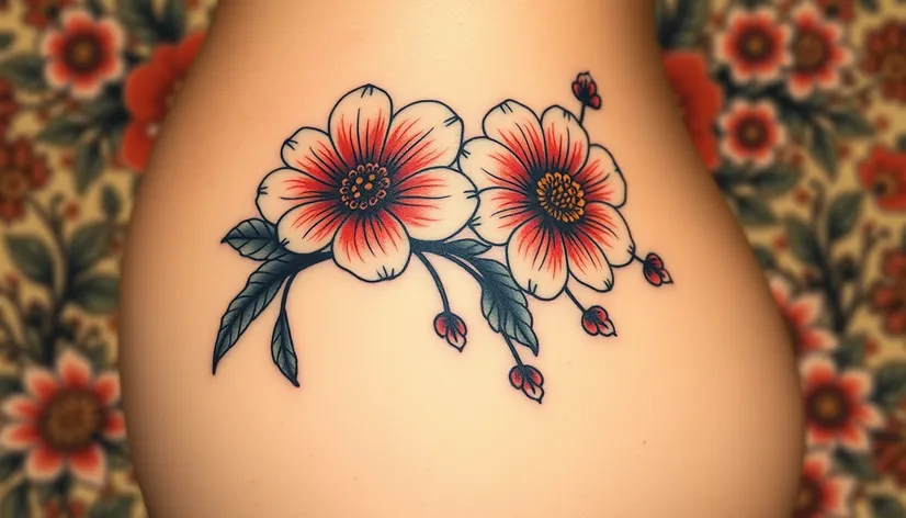 japanese flower tattoo vine