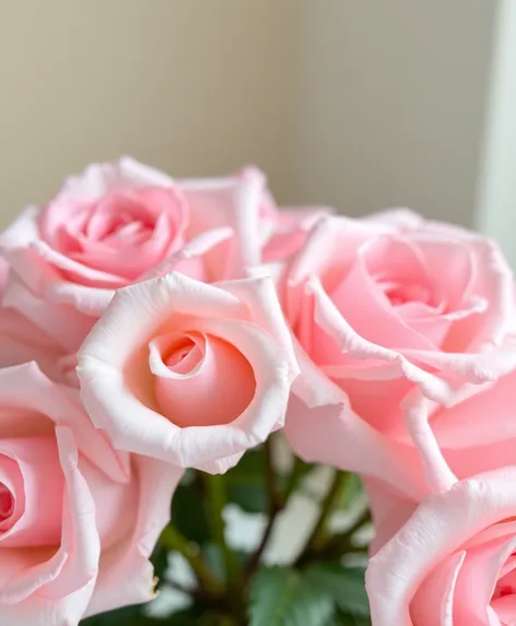 pink and white roses