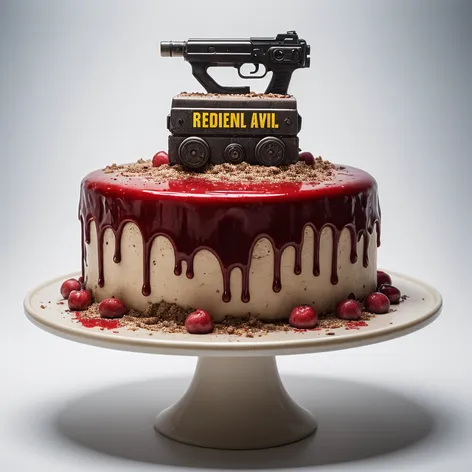 resident evil theme cake