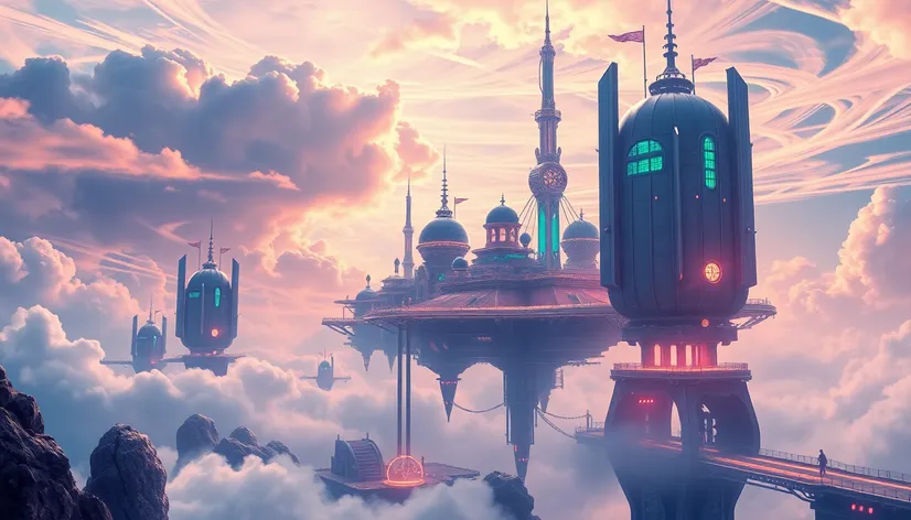 sky floating city