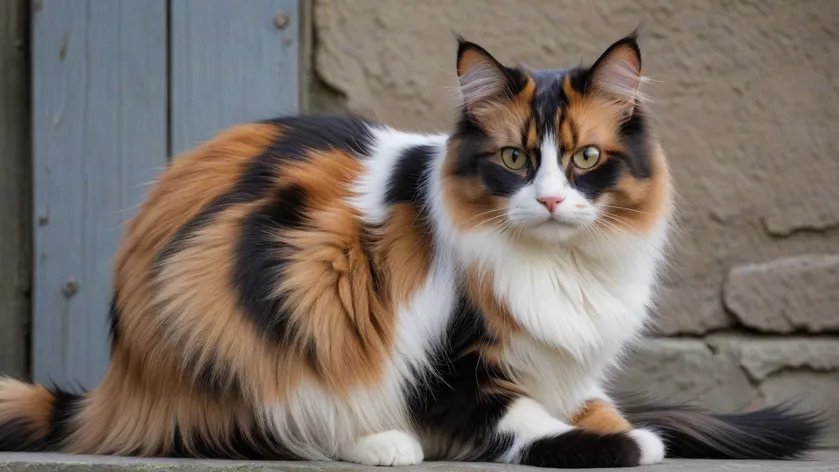 long haired calico cat