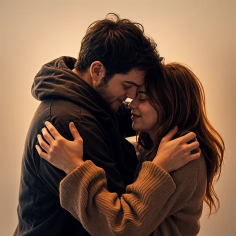 Two people hugging video