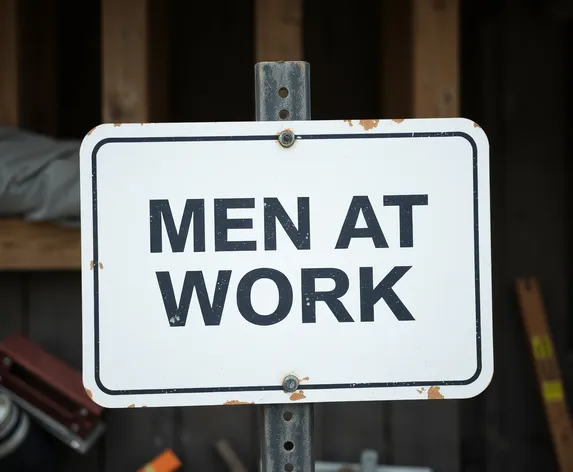 men at work sign