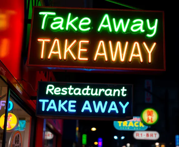 restaurant take away neon