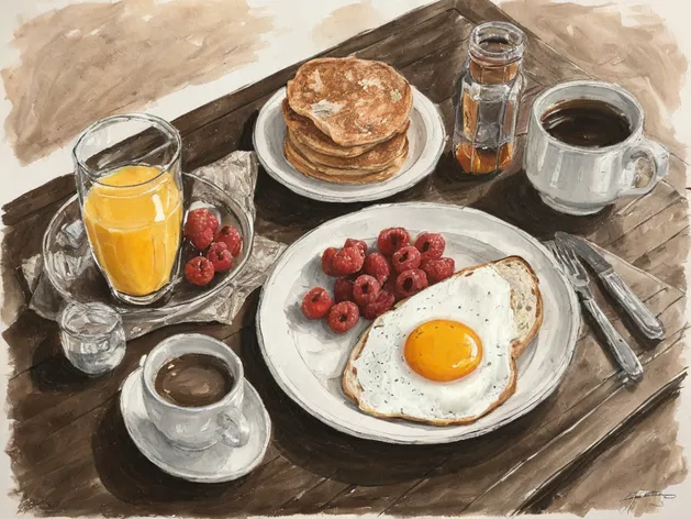 breakfast drawing