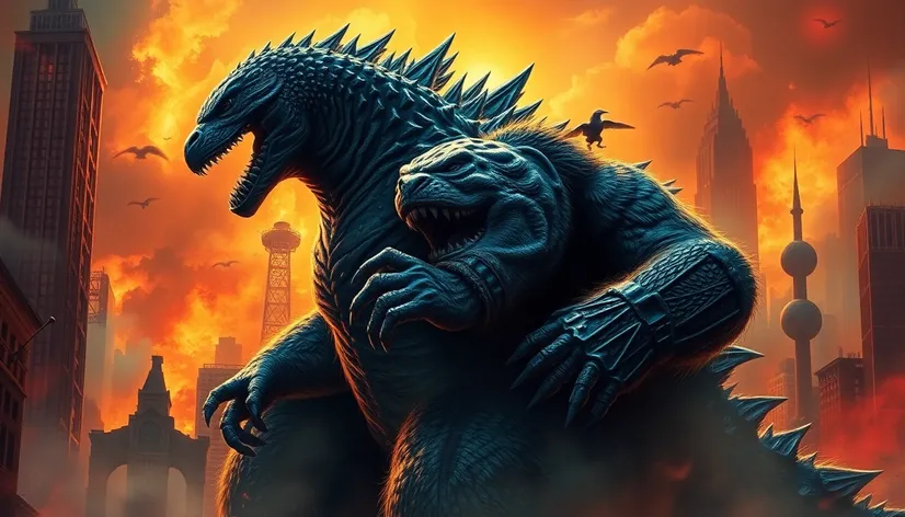 godzilla kissing king kong