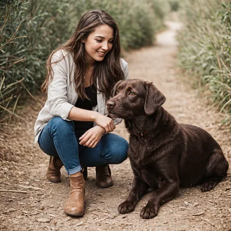 Brown long hair woman