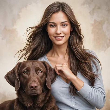 Brown long hair woman