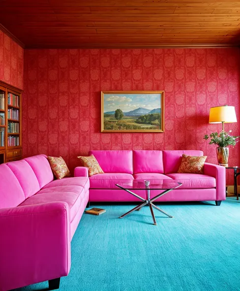 hot pink sofa