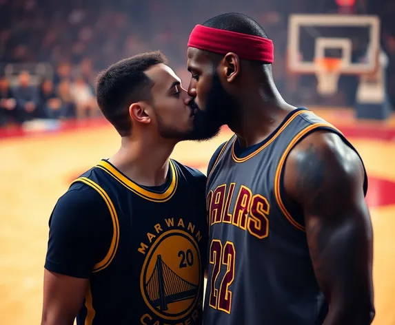 steph curry kissing lebron