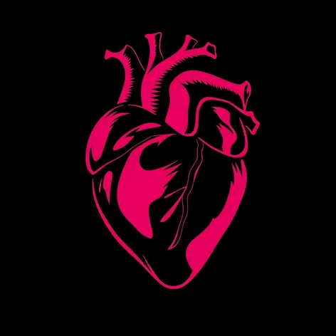 heart with black background