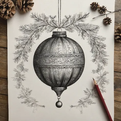 christmas ornaments drawing