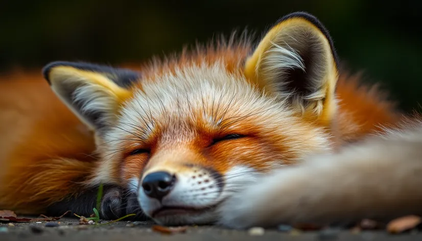 fox sleeping