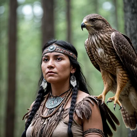 Native American warrior woman