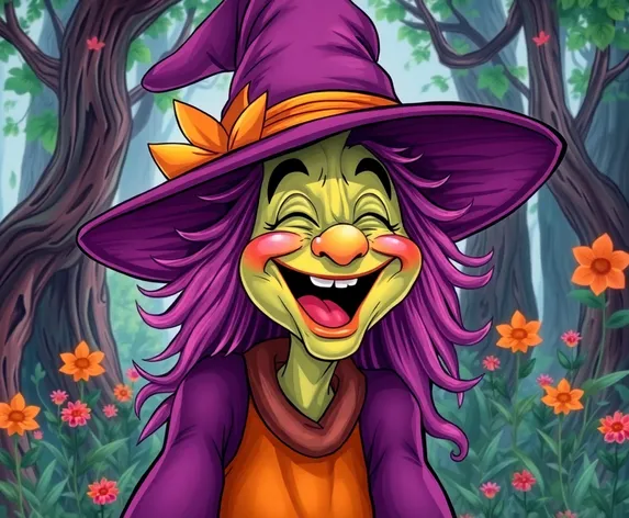 witch laughing silly