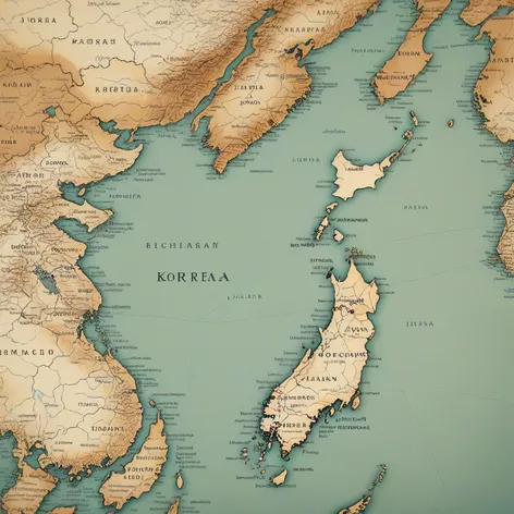 map of korea and
