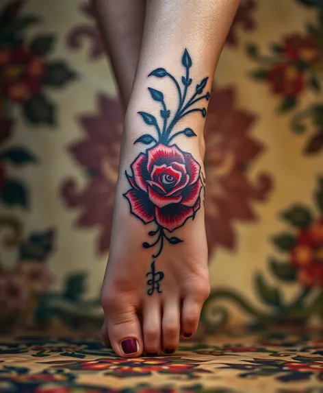 tattoo on foot woman