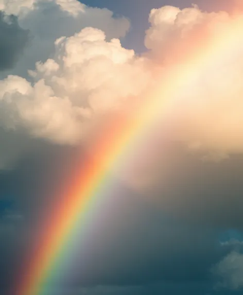 free rainbow with clouds