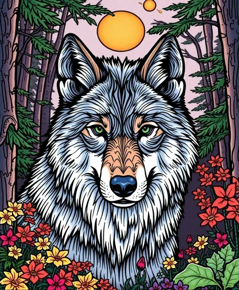 wolf printable coloring pages