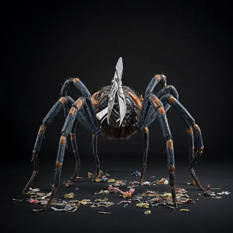 Spider made of trash,