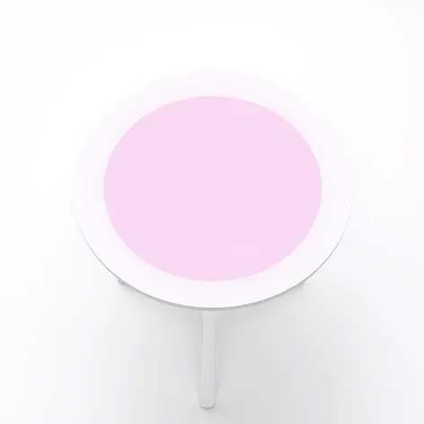 white circle table