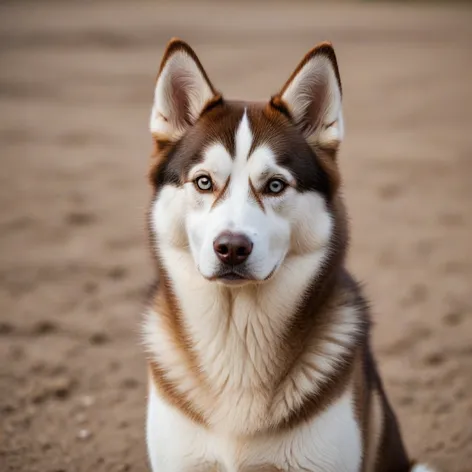 brown and white husky