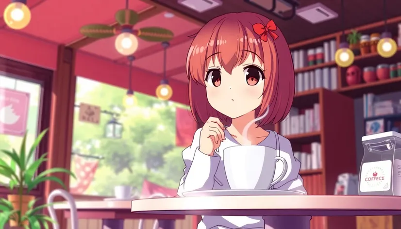 anime coffee shop background