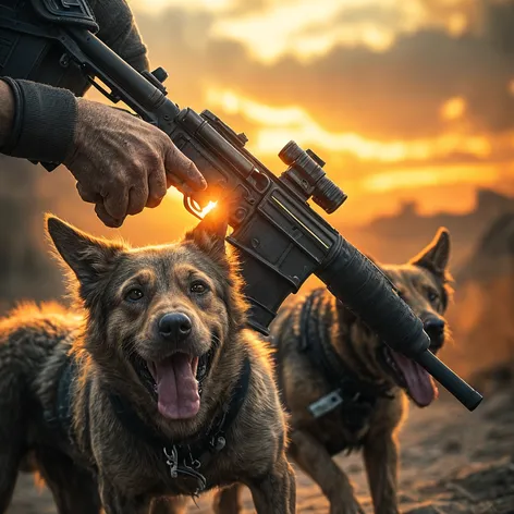 Gun with dogs